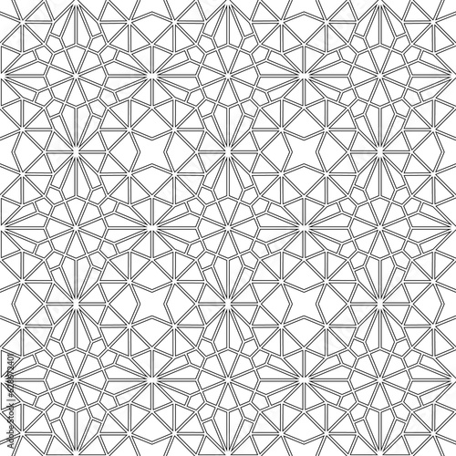 PNG braided Islamic decorative element. PNG illustration. Five-beam girih pattern. Girih braided pattern. Traditional Islamic Design. Mosque decoration element. Braided decorative ornamental pattern.