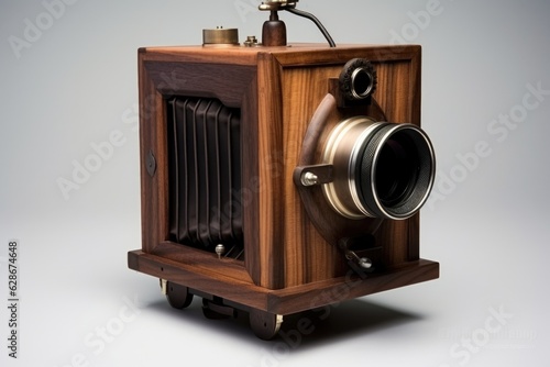 pinhole camera with wooden frame