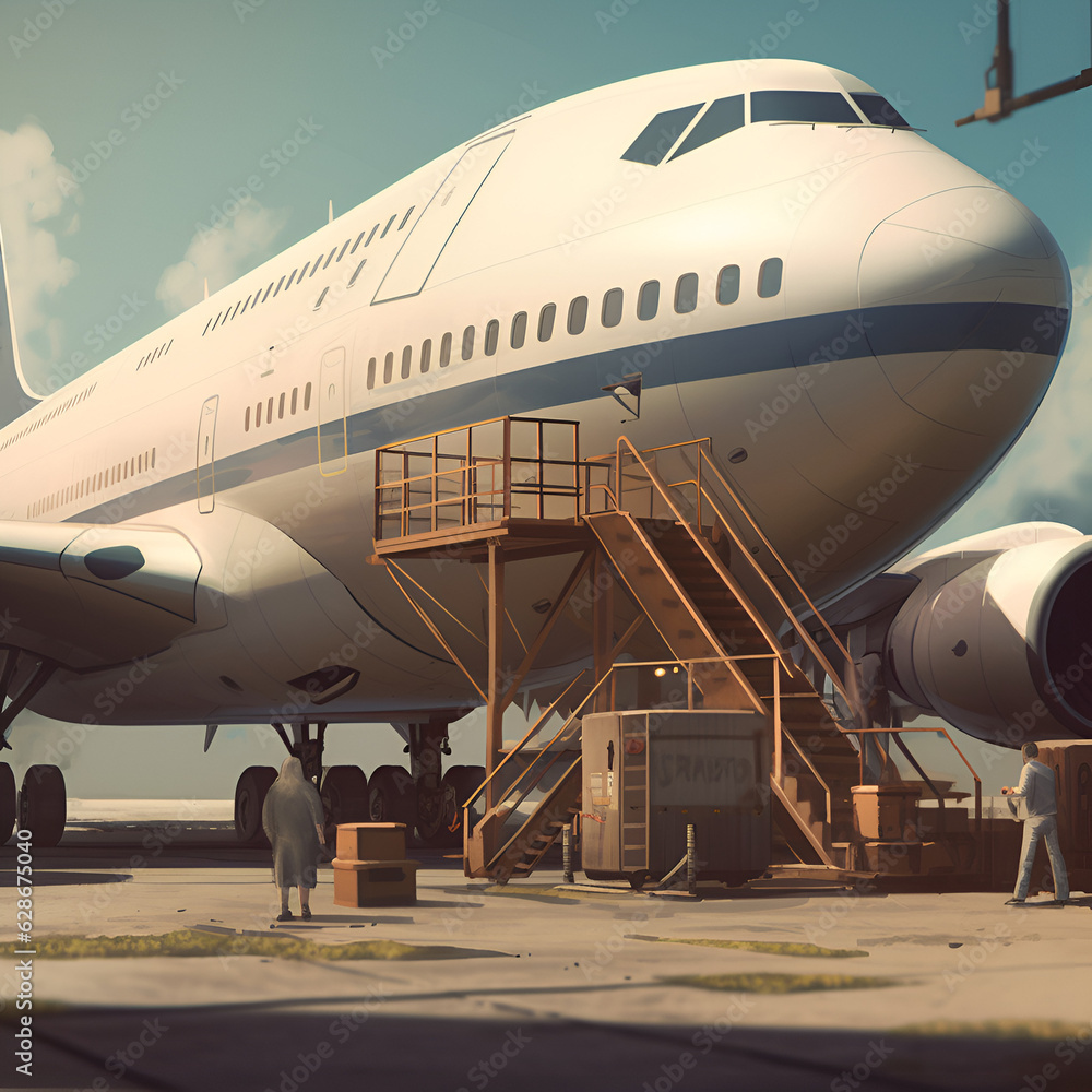 airplane at airport airplane at airport