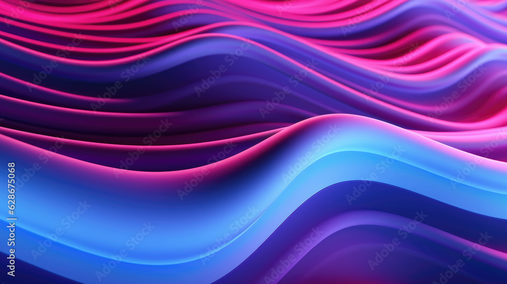 Abstract background neon wave rainbow gradient, Generative AI Abstract background neon wave rainbow gradient, Generative AI