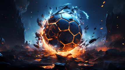 3D rendering soccer ball