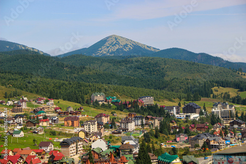 village in the mountains in Ukraine