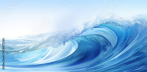 Welle im Meer Wasser - blauer Hintergrund mit Platz für Bild und Produkt