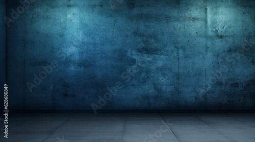 Generative AI   Beautiful abstract texture background in blue mixed light and dark shades Wallpaper wall with decorative plaster in grunge style with rough stylized texture copy space
