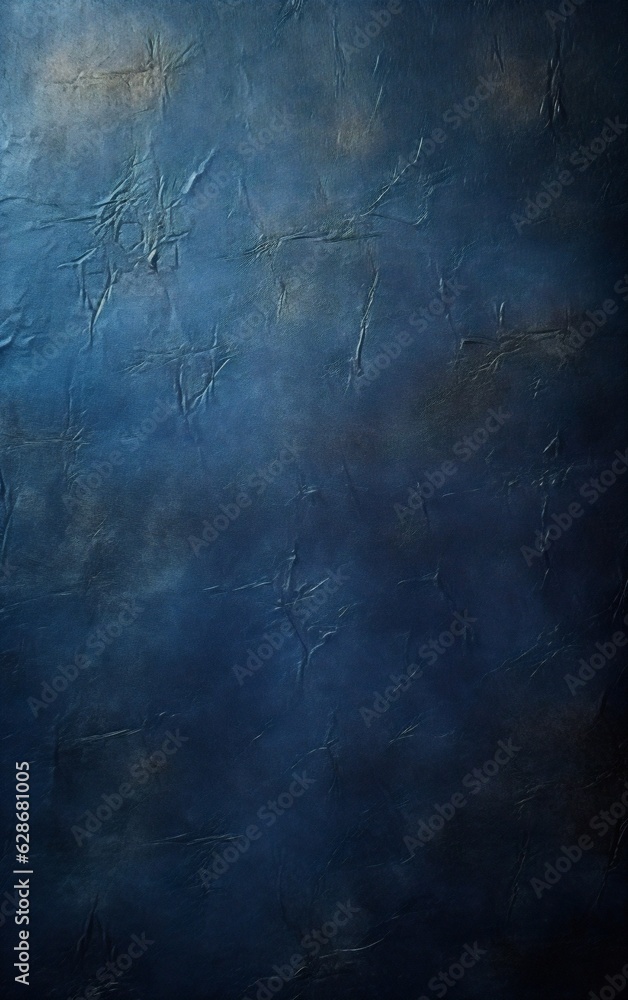 Generative AI : Background grain texture blue paint wall Beautiful abstract grunge decorative navy blue dark wallpaper