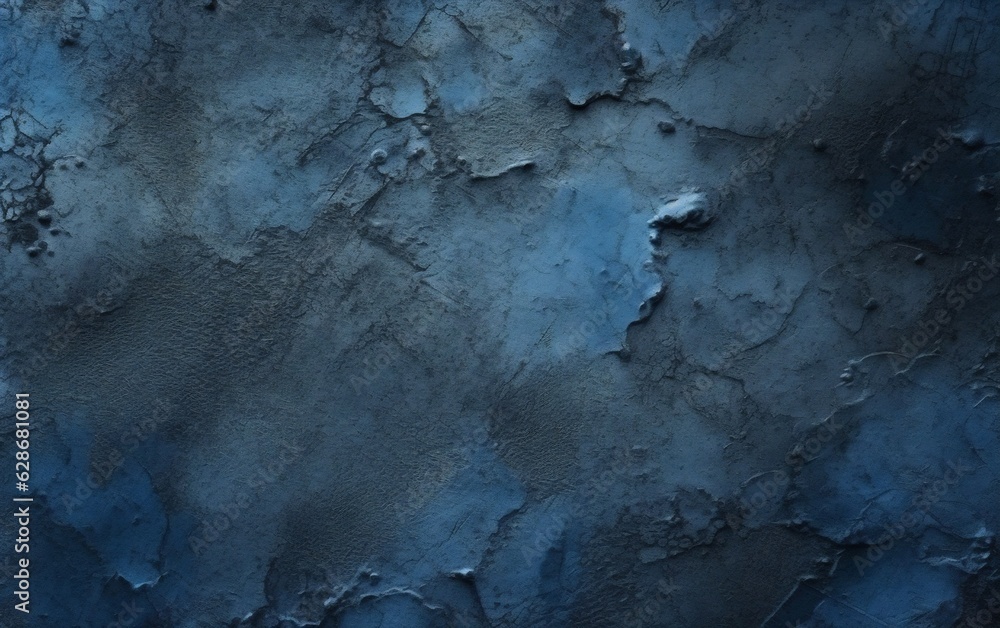 Generative AI : Background image of texture plaster on the wall in dark blue black tones in grunge style Generative AI : Background image of texture plaster on the wall in dark blue black tones in grunge style