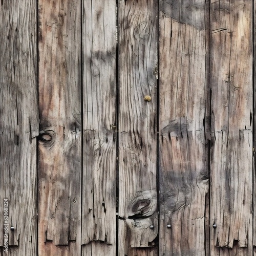 Generative AI   Beautiful background image of natural wooden planks forming an original texture