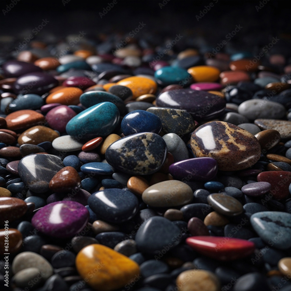 Assorted pebble stones