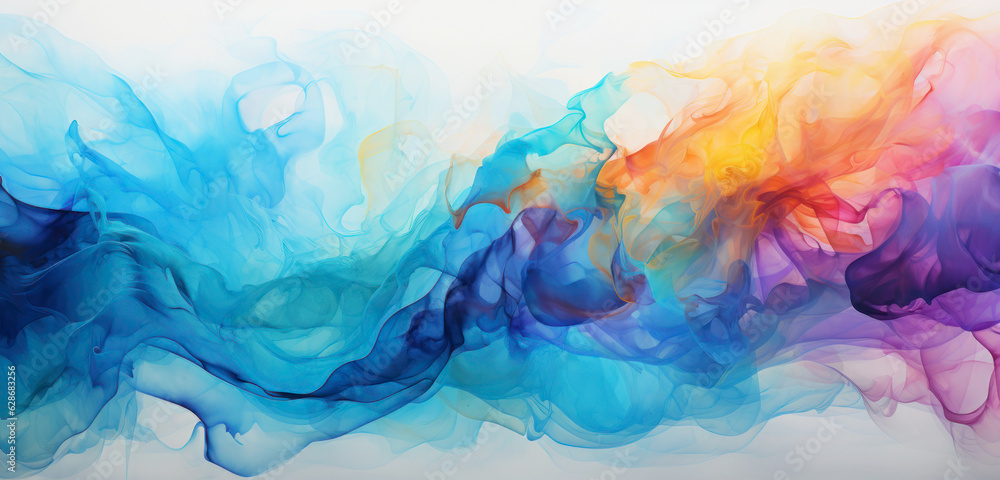 abstract colorful background with smoke, Generative AI
