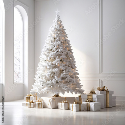 white christmas tree with gifts © Anna Gold Stock