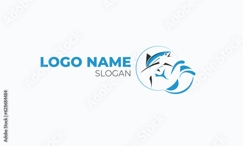 Simple Fish Logo Design Template
