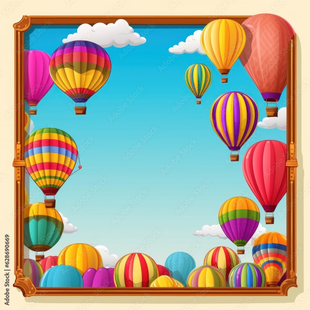 Background with air balloons