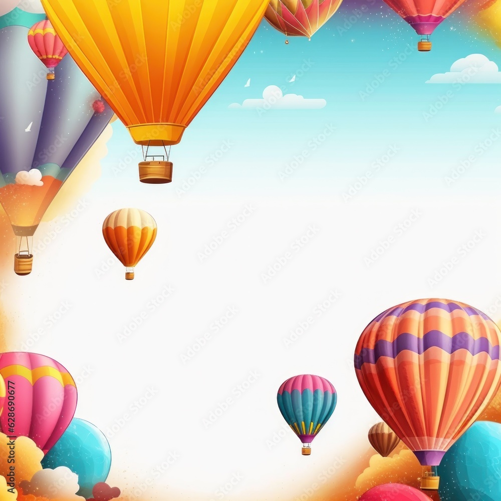 Fototapeta premium Background with air balloons