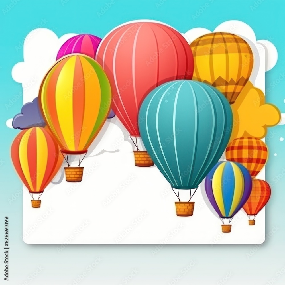 Background with air balloons Background with air balloons