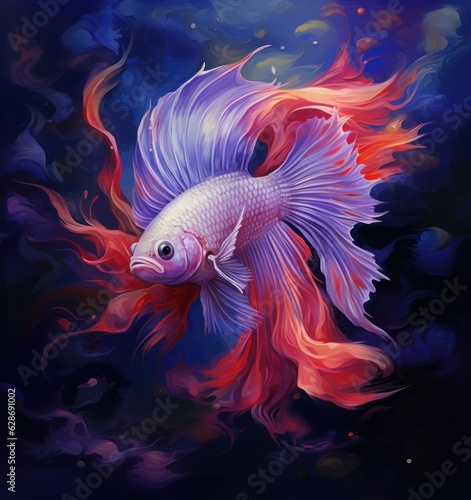 Beautiful siamese fish isolated