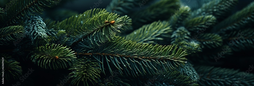 Christmas fir tree branches Background. Christmas pine tree wallpaper