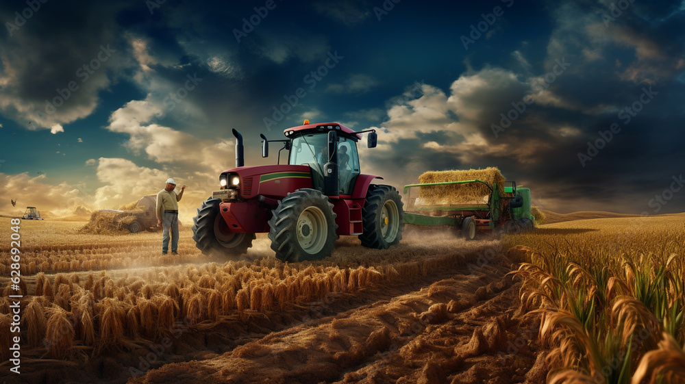 World farming and agriculture day, illustration concept of sustainable development goals and ecology World farming and agriculture day, illustration concept of sustainable development goals and ecology