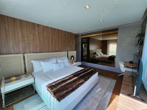 quarto decorado mobiliado novo