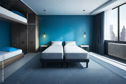 interior of a bedroomgenerated by AI technology 