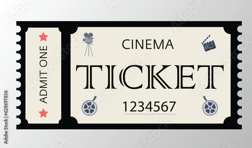 Retro cinema ticket