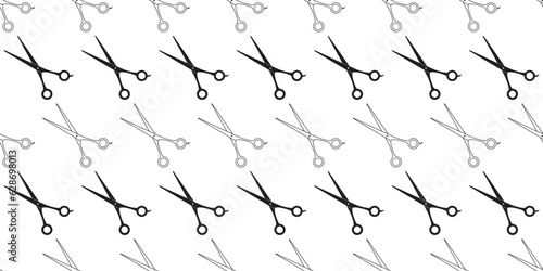 outline silhouette scissors seamless pattern