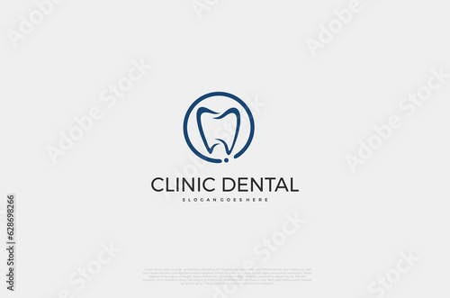 Clinic dental logo designs. Tooth abstract icons, dentist stomatology medical doctor. Vector concept © revs creative