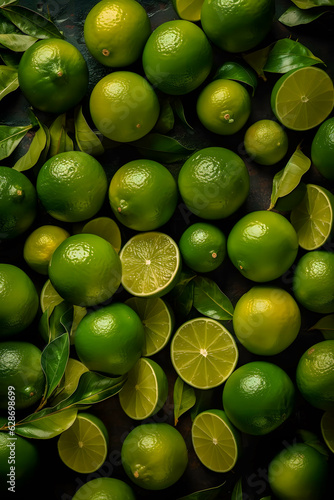 green limes background 