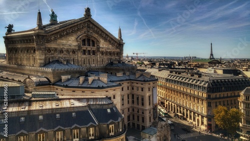 Принти на полотні Aerial View of Opera Garnier, Paris - Sunny Day