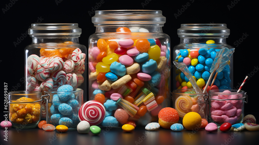Colorful candy delicious sugar snacks collection. Colorful candy delicious sugar snacks collection.