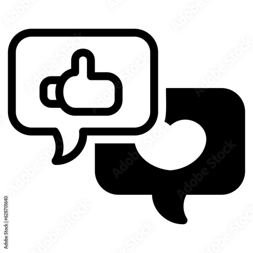  Feedback, glyph icon