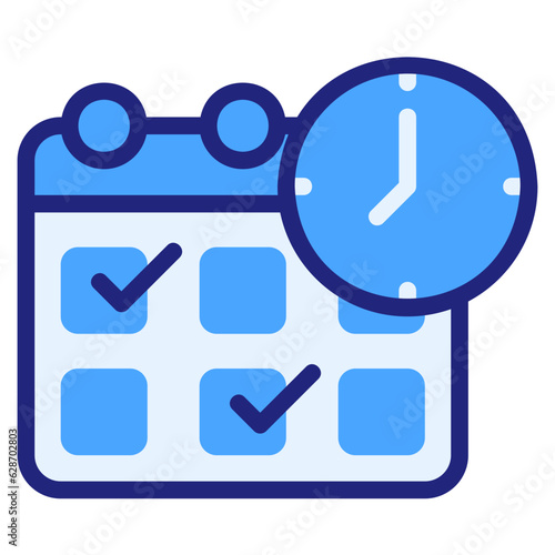  Schedule, blue icon