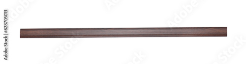 Bild auf Leinwand One piece of wooden baseboard isolated on white, top view