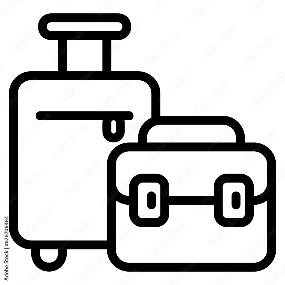 Suitcase, outline icon Suitcase, outline icon
