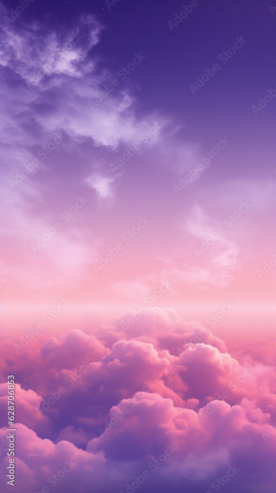 purple blush sky background. Generative AI