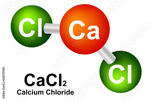 Molecular formula of calcium chloride photo