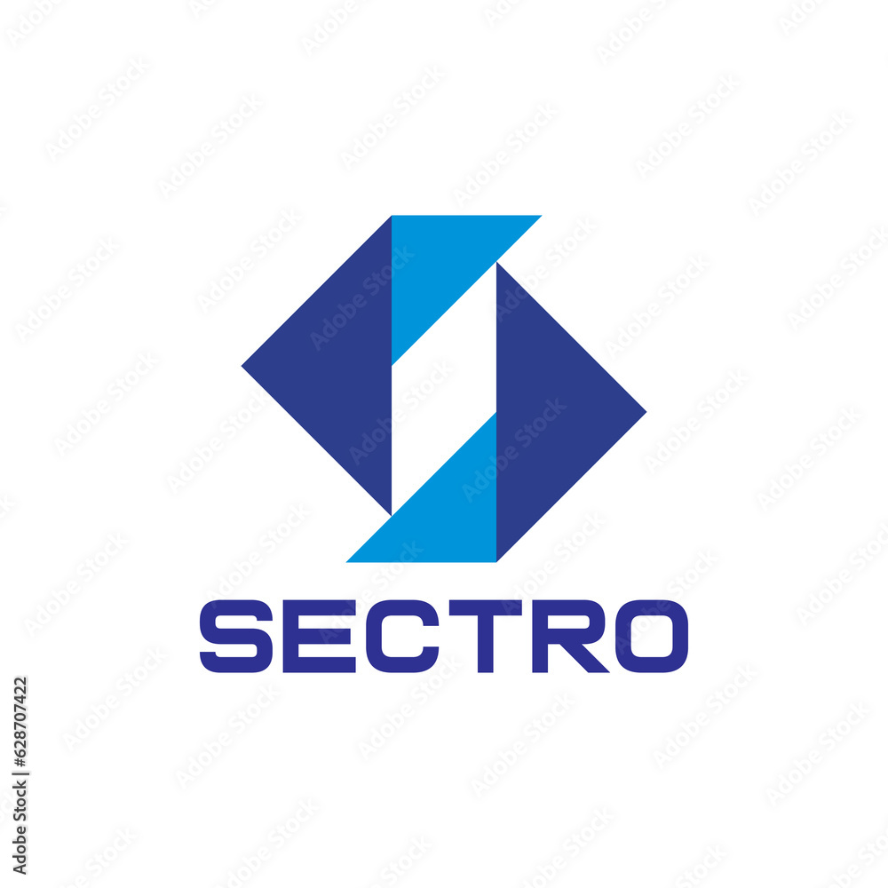 Letter S art paper folding logo vector icon illustration. Letter S art paper folding logo vector icon illustration.