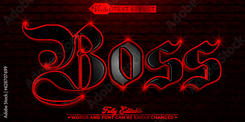 Medieval Mafia Boss Vector Editable Text Effect Template