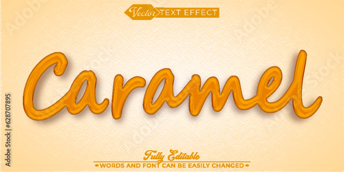 Flowing Caramel Editable Text Effect Template