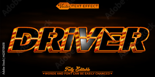Driver Editable Text Effect Template
