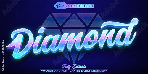 Luxury Diamond Vector Editable Text Effect Template