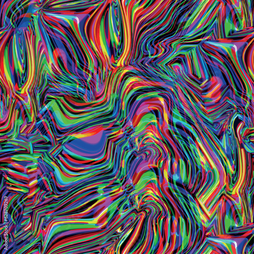 Rainbow foil seamless pattern, marble wallpaper, vector design