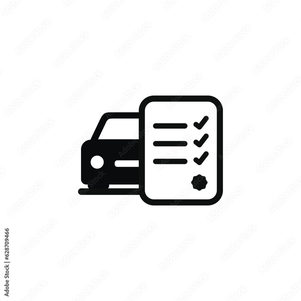 Car maintenance list icon isolated on white background Car maintenance list icon isolated on white background
