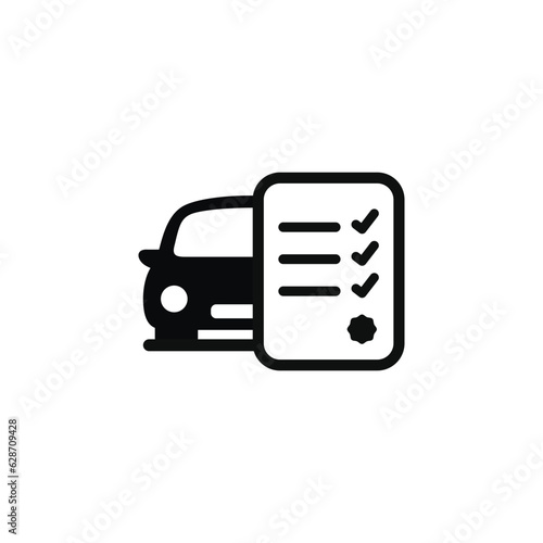 Car maintenance list icon isolated on white background
