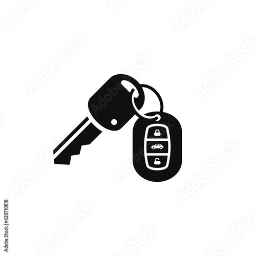 Car key icon isolated on white background
