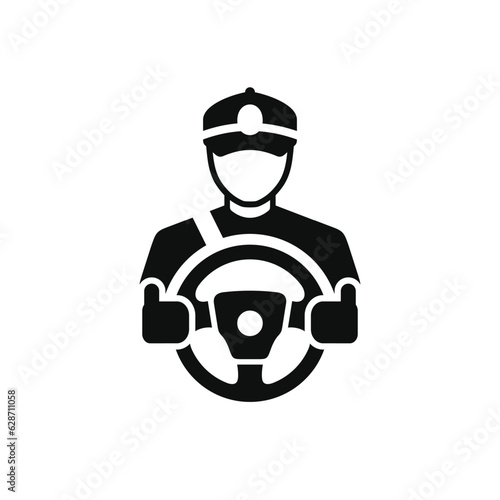 Driver icon isolated on white background