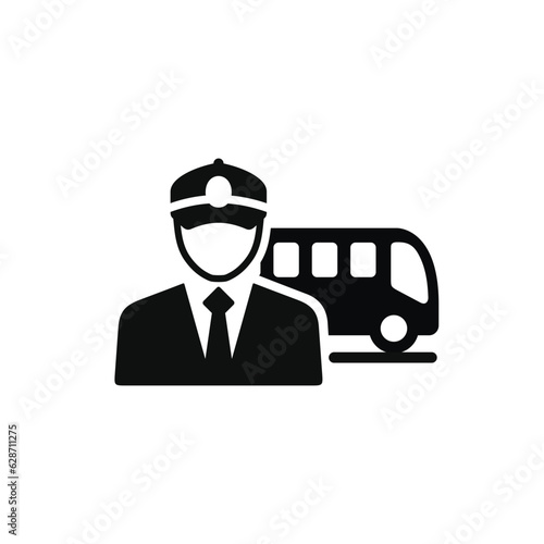 Bus driver icon isolated on white background