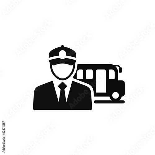Bus driver icon isolated on white background