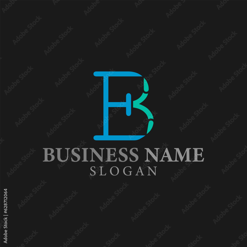 vector design elements for your company logo, letter be logo. modern logo design, business corporate template. be monogram logo.