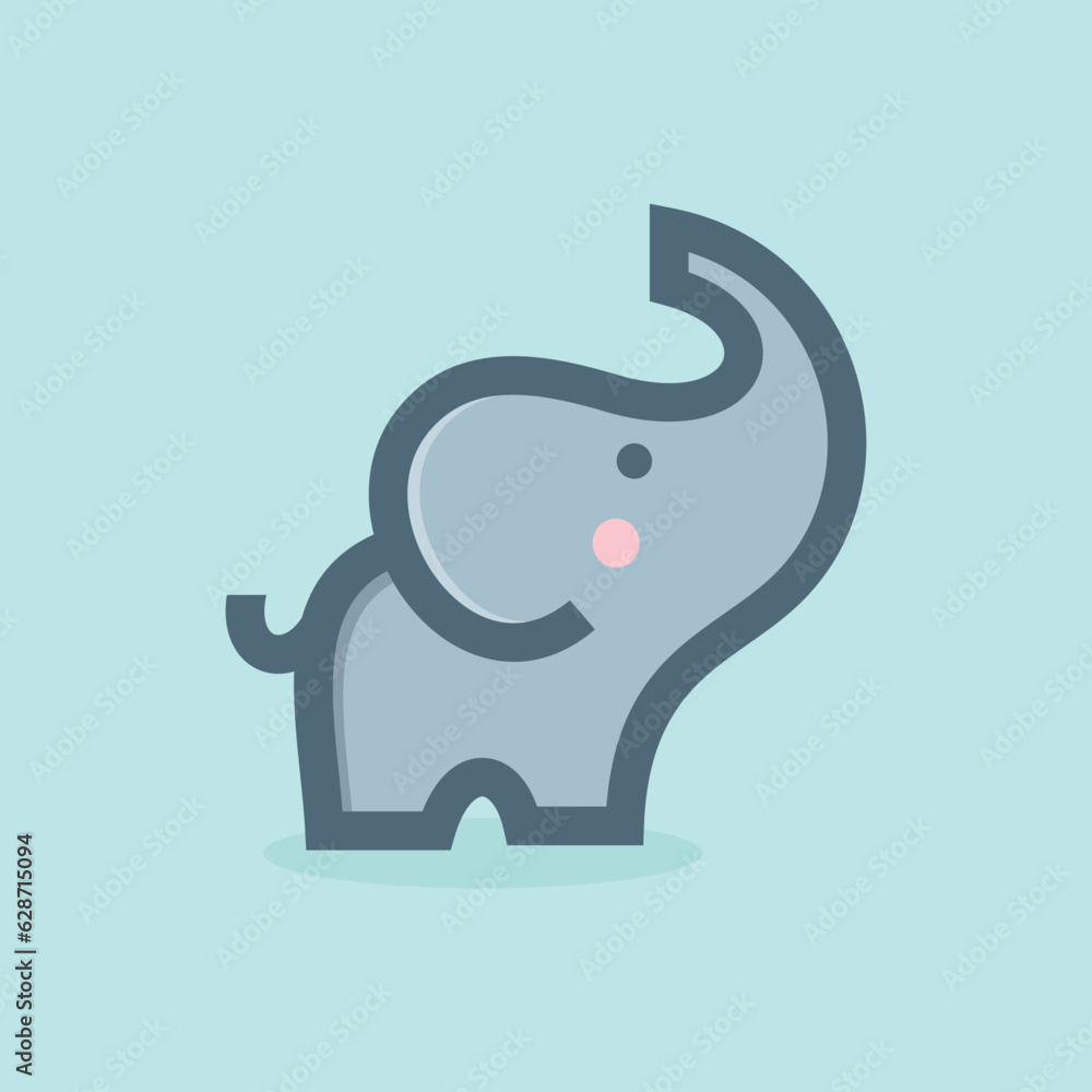cute elephant icon logo cute elephant icon logo