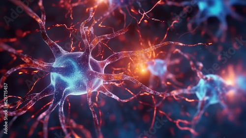 Neurons inside the human brain, brain activity